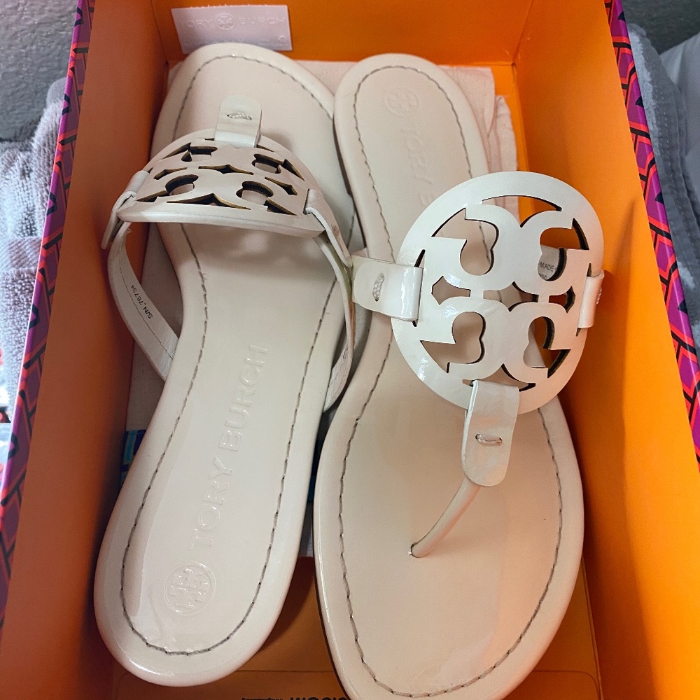 Tory Burch new ivory Miller Sandal
